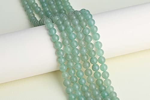 LAIDANLA Green Aventurine 8mm Natural Stone Beads Round Loose Gemstone for DIY Bracelet Necklace Earrings Jewelry Making Polishing Genuine Real Stone Beading 96PCS 2 Strand 32" - color: H-Green Aventurine, size: 8mm