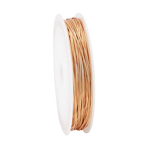 PH PandaHall 18K Gold Plated Copper Wire, 18 Gauge Golden Metal Wire 1mm Jewelry Wire Metal Craft Wire Beading Wire with Spool for DIY Crafts Jewelry Making Wrapping Sculpting, 32ft/10m - size: 1mm/18 Gauge
