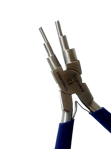 German Heavy Duty Bail Making Pliers,6 IN 1 Wire Looping Forming Pliers, BIG SIZE LOOPING PLIERS 13,16 & 20MM,SMALL LOOPING PLIER, 5, 7,10MM Anti Slip comfort grip handle - style: 6 In 1 Bail Making Plier