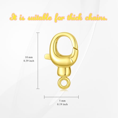 14K Yellow Gold Jewelry Clasp Necklace Extender Clasp Bracelet Extension Connector for DIY Necklace Bracelet Anklet Jewelry Making, 14K Gold Clasp for DIY Jewelry Making (Style 13) - style: Style 13