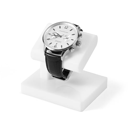 Oirlv Acrylic Jewelry Display Single Watch Stand for Men Acrylic Bracelet Watch Holder for Women (White) - color: Porcelain white YJ12602