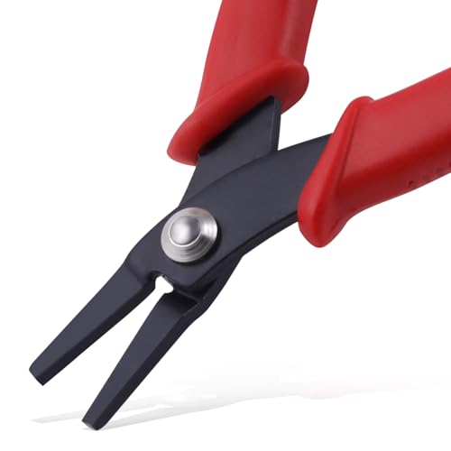 5.5 Inch Mini Flat Nose Pliers Thin Duckbill Pliers with Smooth Jaw for Jewelry Craft Making Beading Hobby Work Craft Supplies - style: Flat Nose Pliers