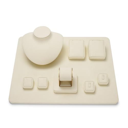 Oirlv Microfiber Angled Necklace Display Pad, Compact Showcase Base for Pendants & Chains, Part of a Complete Jewelry Display Set - style: TT16402