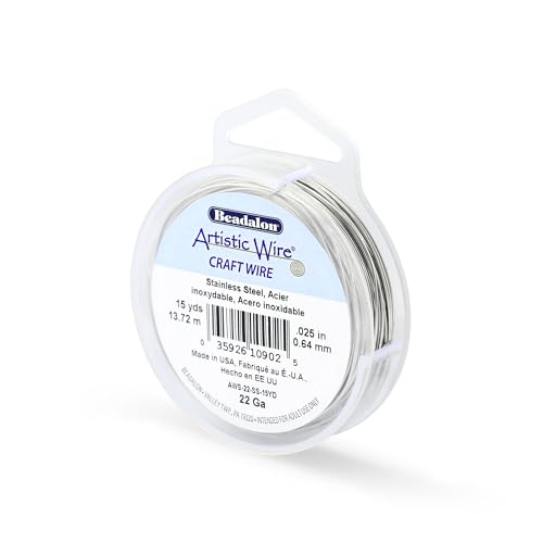 Artistic Wire, 22 Gauge Stainless Steel Craft Wire, 15 yd - size: 22 Gauge, style: Retail