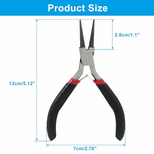 13cm/5.12" Round Nose Pliers, Jump Rings Making, Wire Jewelry Making Tools, Fine Needle Nose Pliers, Needle Nose Pliers Jewelry, Jump Ring Pliers, Bead Pliers for Wire Wrapping - style: Round Nose Pliers
