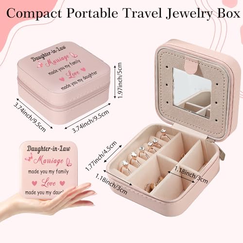 Daughter in Law Gifts from Mother in Law Christmas Mothers Day Birthday Gifts for Daughters-in-Law Future Daughter-in-Law Gift Wedding Engagement Gift from Mother-in-Law Portable Jewelry Box - color: daughter in law