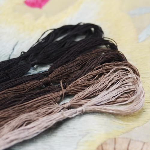8 Skeins Mulberry Silk Floss Embroidery Thread Floss-Cross Stitch Threads China Silk Woven Jewelry Threads DIY Sewing Kits (03) - color: 03