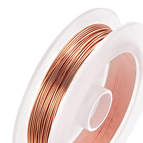 BENECREAT 22 Gauge Tarnish Resistant Copper Wire, Jewelry Beading Wire for Wrapping and Other Jewelry Craft Making, 66 Feet/22 Yard - color: Copper, size: 22-Gauge(66-Feet/22-Yard)
