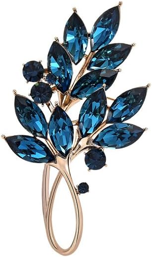 Leaf Brooches Rhinestone Freshwater Pearls Ginkgo Leaves Brooch Pin 18k Gold Plated Leaves Lapel Pins Jewelry Valentine's Day Birthday Gifts for Women Girls