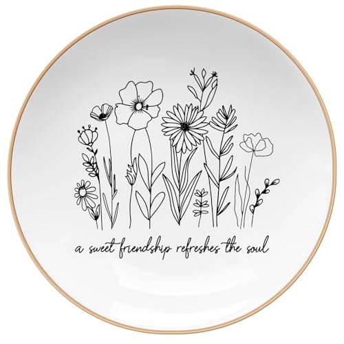 LITTLEBIGGER Friendship gifts for Women – Jewelry Dish, Christian Friend Gifts, Best Friend Birthday Gifts for Women – A Sweet Friendship Refreshes the Soul – Proverbs 27:9 – Mothers Day Gifts - style: Friendship - C