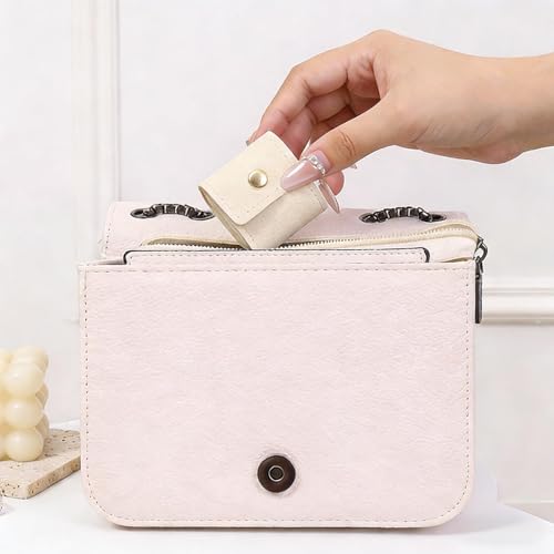 Mini Travel Jewelry Bag Jewelry Travel Pouch Mini Travel Jewelry Roll Bag with Buckle Portable Foldable Portable Jewelry Pouch Mini Jewelry Travel Case Multifunctional Folding 3PCS