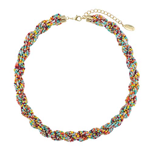 Bocar Fashion Seed Beads Statement Collar Necklace for Women (NK-10408) - color: mix2