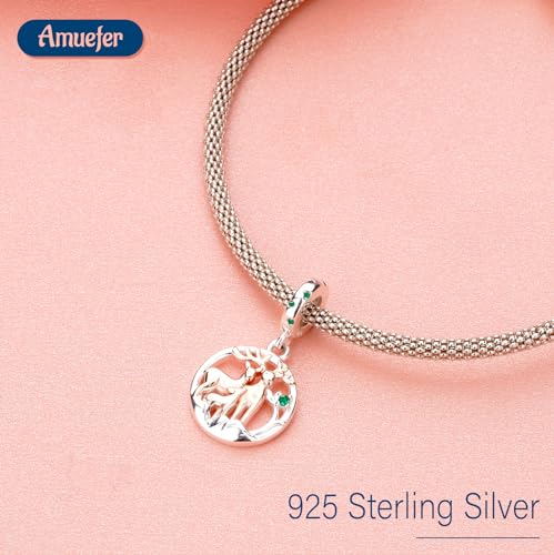 S925 Bead Dangle Charms for Bracelets Necklaces, Compatible with Pandora - style: Deer Family Charms