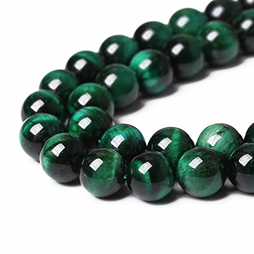 90PCS 4mm Top AAA Green Tiger Eye Beads Natural Stone Round Loose Beads for Jewelry Making DIY Bracelet,Necklace, Earrings 15" Inch (Green Tiger Eye Stone, 4mm) - color: Green Tiger Eye Stone, size: 4mm