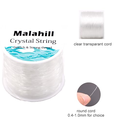 Elastic String Cord for Jewelry Making Bracelet Beading Thread,Stretchy String for Bracelets with 2 Pcs Beading Needles Beading Cord Clear 1.0mm - size: Clear 1.0mm