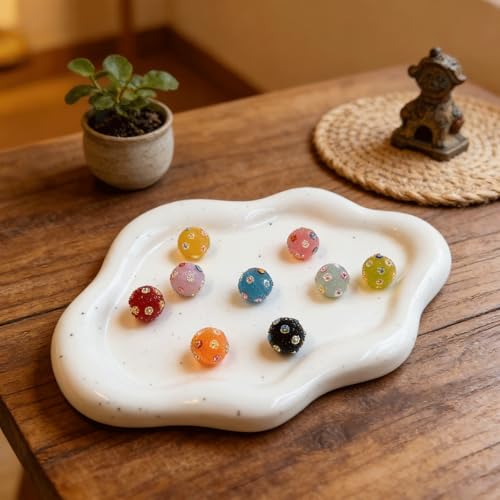 30PCS Bubble Resin Beads, 0.63 Inch Resin Rhinestone Clay Beads, Jelly Color Glitter Loose Spacer Beads for Jewelry Making Bracelets Necklaces Earrings Keychains Pendant & DIY Crafts Supplies - color: Jelly Color Sunflower