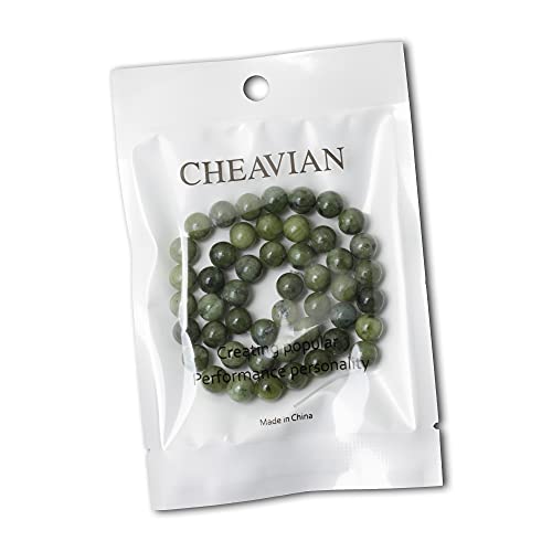 45PCS 8mm Natural Taiwan Green Jade Round Loose Beads for Jewelry Making DIY Bracelet Necklace Materials 1 Strand 15" - color: Taiwan Green Jade, size: 8mm