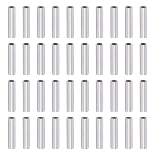 PH PandaHall 500pcs 10mm Stainless Steel Tube Beads Straight Spacer Beads Smooth Tube Loose Beads Connector Findings for Bracelets Necklaces Crafts Jewelry Making, 2mm Hole - size: 10mm long