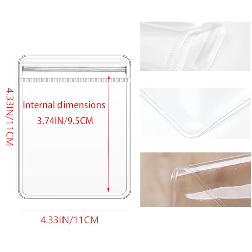 GSXRB Square PVC Bracelet Organizer Bag Clear Zipper Bags Anti Oxidizing Earrings Storage Bags for Storage Jewelry Packing Bags(100pcs 4.33 * 4.33 IN) - size: 4.33*4.33 IN