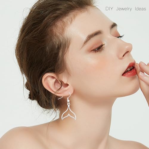 Julie Wang 90PCS Alloy Ocean Pendants Antique Silver Gold Tone Mermaid Tail Seahorses Shell Starfish Mixed Sea Charms for Necklace, Bracelet Summer Beach Jewelry Nautical Themed Craft Supplies - color: Antique Silver