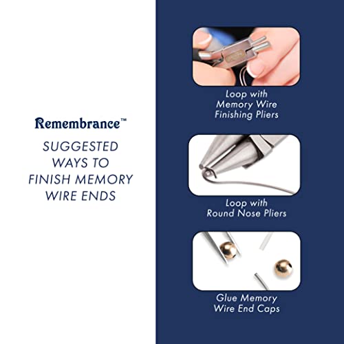 Beadalon Remembrance Stainless Steel Memory Wire, Round, Ring, Bright, 1 oz, approx. 195 coils - size: Ring, style: 1 oz, approx. 195 coils