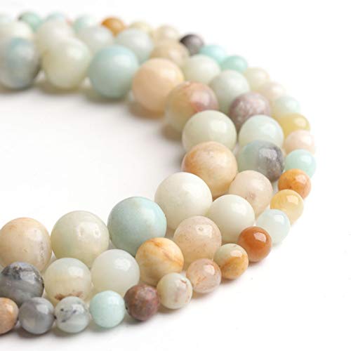 Natural Stone Beads Amazonite 8mm Polished Round Smooth Gemstone Beads for Jewelry Making 15 Inch(Amazonite,8mm) - color: Amazonite, size: 8mm