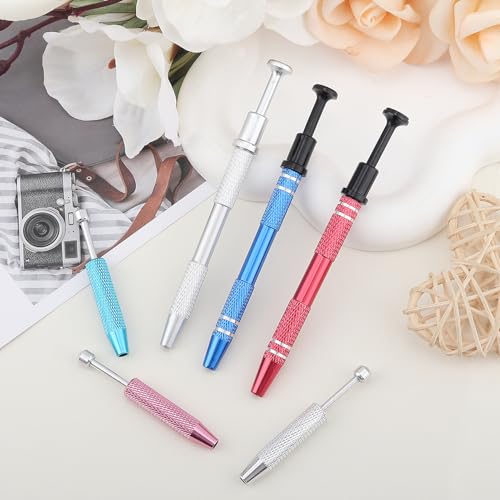6Pcs Piercing Ball Grabber Tool Set,2 Sizes Piercing Changing Tools 4 Claw Diamond Tweezers for Easy Jewelry Changing,Stainless Steel Gem Pickup Tool for Septum, Earrings,Small Parts