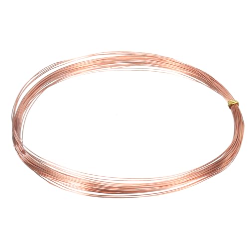 uxcell 99.99% 26 Gauge 0.4mm Pure Copper Wire 10m/33 ft Soft Craft Copper Wire Tarnish Resistant Jewelry Wire for Jewelry Making Beading DIY Crafts Supplies, Copper - size: 26 Gauge 0.4mm