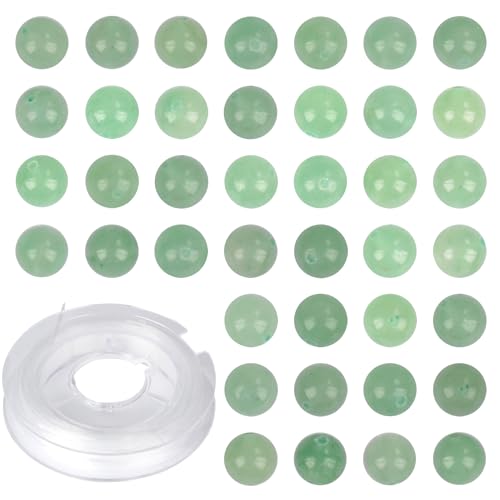 4mm 200pcs Natural Stone Round Beads Green Aventurine Genuine Stone Beading Loose Gemstone DIY Charm Smooth Beads for Bracelets Necklaces Earrings Hole Size 1mm (Green Aventurine 4mm) - color: Green Aventurine, size: 4mm