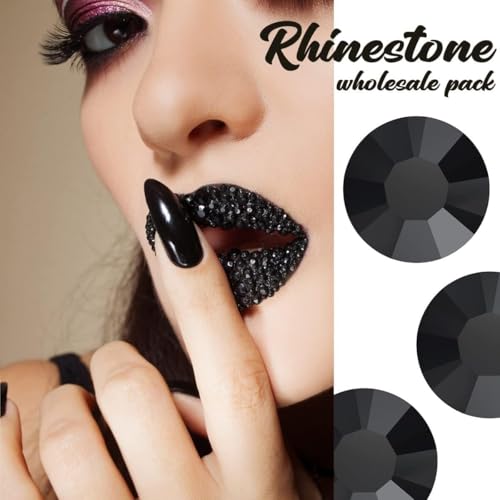 qiipii 4 Colors 2-6mm Black White Transparent Jelly Resin Rhinestones w B7000 Jewelry Glue for Bedazzling Crafting Flatback Stones Gems Diamonds for Nails Face Eyes Makeup Tumblers Bottles DIY Crafts - color: Black / White / Transparent Series Rhinestones