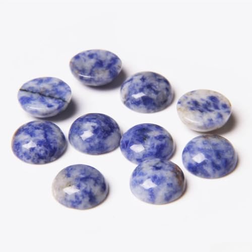 20pcs 4-12mm Blue Sodalite Semicircle Cabochons Beads for Jewelry Making - color: Blue Sodalite, size: 4mm