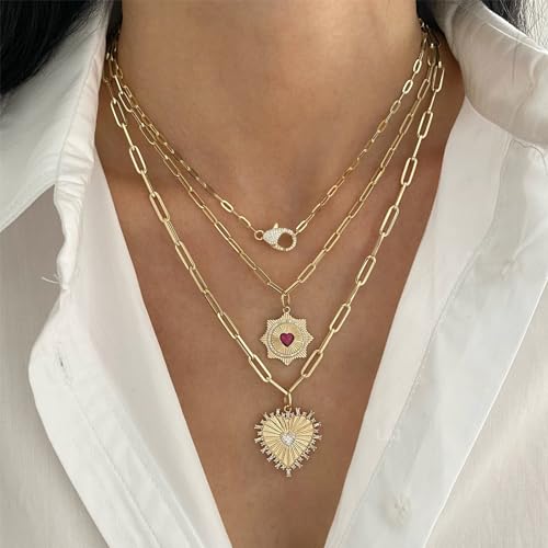 Kyutong 5M Gold PVD Plated Necklace Chain for Jewelry Making 304 Stainless Steel Paperclip Chain Roll with Lobster Clasps and Jump Rings for Men Women Making Jewelry Craft Support Jewelry Findings - color: 3mm Paperclip Gold