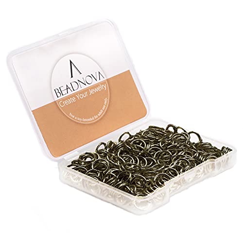 BEADNOVA 8mm Open Jump Rings Copper Jump Rings for Jewelry Making and Keychains (300Pcs) - color: Copper, size: 8mm