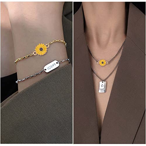 30pcs Enamel Flower Charms Connectors Links Yellow Alloy Floral Sunflower Daisy Flower Dangle Pendants with Double Loops for DIY Bracelet Earring Necklace Jewelry Making