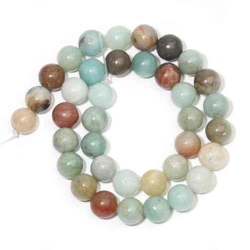 45pcs 8mm Natural Stone Beads Amazonite Beads Crystal Gemstone for Jewelry Making, DIY Bracelet Necklace - color: Amazonite, size: 8mm
