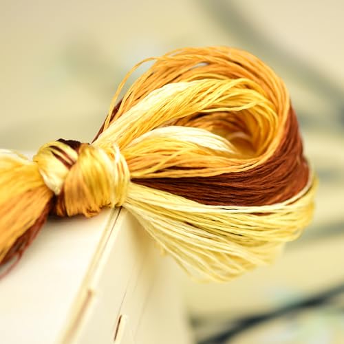 8 Skeins Mulberry Silk Floss Embroidery Thread Floss-Cross Stitch Threads China Silk Woven Jewelry Threads DIY Sewing Kits (16) - color: 16