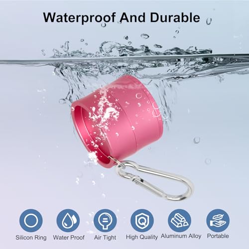 Mini Travel Ring Holder Keychain, Portable Jewelry Holder Keychain with Protective Sponge, Small Necklace Earrings Case for Gym Sports Bag Purse - color: 1-Tier Light Pink