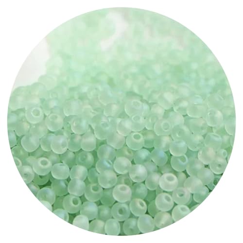 160pcs Matte Colorful Glass Frosted Beads 4mm, Glass Frosted Rice Beads Craft Bead for Jewelry Making Bracelets Necklaces DIY,M17 - color: M17, size: 160pcs-4mm