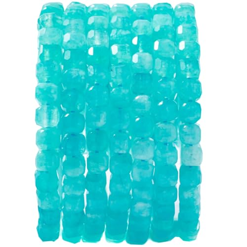 Natural Faceted Tianhe Stone Cube Beads 5-5.5mm 60pcs/str Loose Square Semi Gemstone Stone Beads for Making Bracelets Necklace Earrings - color: Tianhe Stone