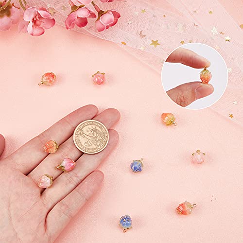 SUNNYCLUE 1 Box 10Pcs 5 Styles Dried Flower Charms Transparent Clear Epoxy Resin Pendants with Brass Hole 1.2mm Glass Micro Beads for DIY Earrings Bracelet Necklace Jewelry Accessories Gift Supplies