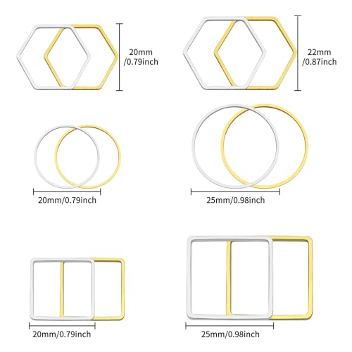 144pcs Earring Hoops for Jewelry Making, 3 Shapes Earrings Findings Hoops Beading Hoop Earrings Hypoallergenic Square Teardrop Round Earring Findings for DIY Craft Accessories Supplies(Gold&Silver) - color: 144PCS;Teardrop,Square,Round;Gold,Silver