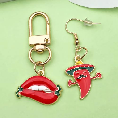 Sailanzi 20pcs Alloy enamel Mexican style chili cactus Jewelry Making DIY Keychain Earrings Pendant Various Design Charms for Jewelry Making Bracelets Necklace(SN1097) - color: SN1097