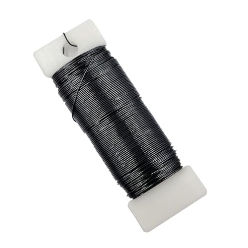 22 Gauge Black Metal Floral Wire, 38 Yards/35 Meters,for Christmas Wreaths,Tree Decoration,Flower Arrangement,Craft Wire,Flower Wire,Garden Wires,Flowers Bouquet Accessories,Jewelry Wires DIY - size: 22Gauge-Black-1P/38Yards