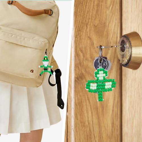 SUNNYCLUE DIY 8 Sets Pony Beads Kit - 8mm St Patrick's Day Green Plastic Beads - Keychain Making Kit - color: 8mm Pony Beads Kit St Patrick Day Themed