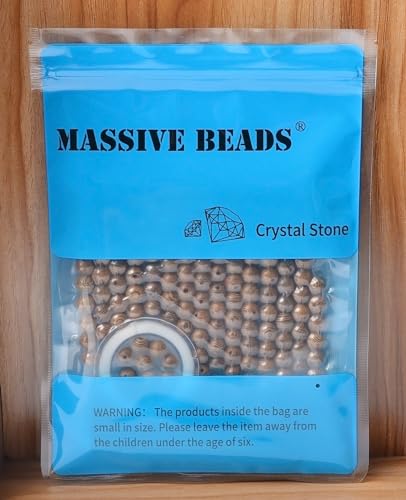 6mm Massive Beads Natural Wooden Round Loose Beads Jewelry Making with Thread 200 PCS(Padouk, 6mm) - color: Padouk, size: 6mm
