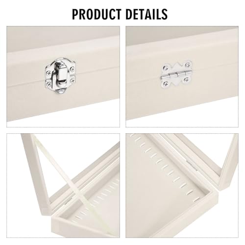 Vicoter Velvet Necklace Display Jewelry Tray 20 Hook Necklace Tray Necklace Pendant Jewelry Tray for Women and Girls - color: Beige, size: 20 Hook