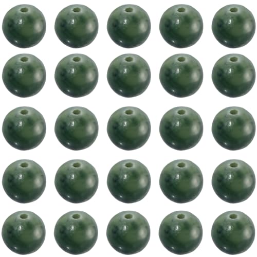 1 Box 8MM 120PCS Natural Taiwan Green Jade Round Beads with Holes Crystal Gemstone Stone Energy Power Loose Spacer Bead for Jewelry Making Earrings Bracelets Necklaces DIY Craft Supplies