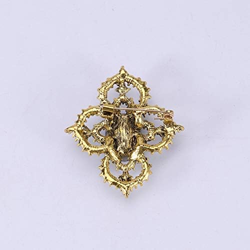 Brooch Pins for Women Girls Fashion Flower Crystal Rhinestone Pearl Jewelry