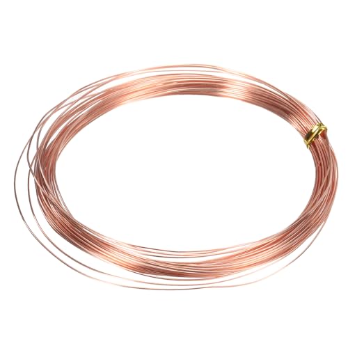 uxcell Copper Wire 99.99% Pure 23 Gauge 0.6mm 10m/33ft Tarnish Resistant | Jewelry Wire Copper Soft Craft for Jewelry Making Beading DIY Crafts Supplies - size: 23 Gauge 0.6mm