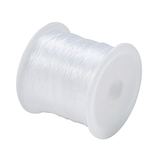 Pandahall 20m/roll 0.5mm Transparent Crystal Nylon Beading Wire Invisible Nylon Fishing Wire Cord for Hanging Decorations Jewelry Bracelet Making Craft String